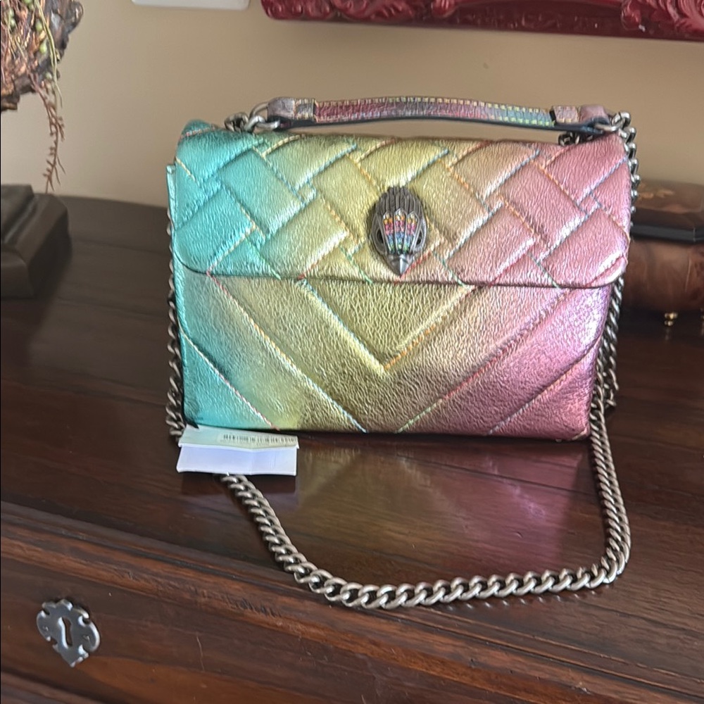 Multicolor Quilted Chain Shoulder Bag